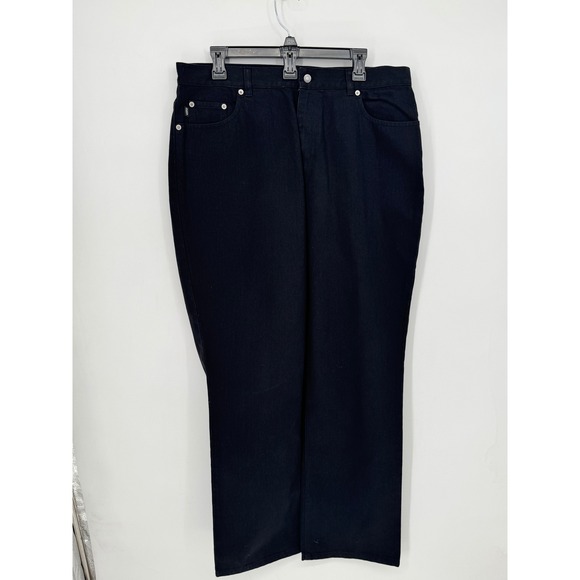 Lauren Ralph Lauren Denim - Lauren Ralph Lauren Jeans Womens 16W Black Good Straight Leg High Rise Cotton